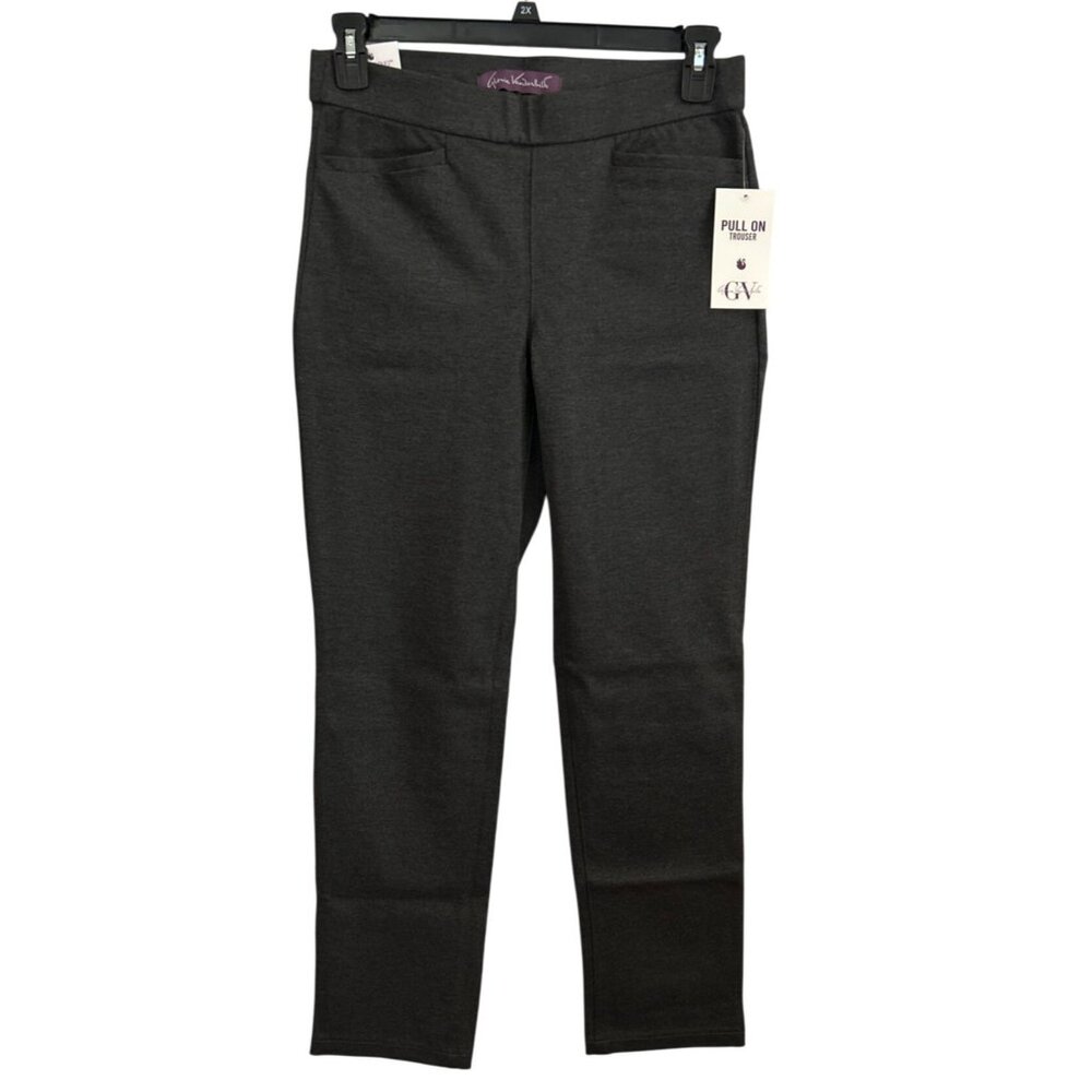 Gloria Vanderbilt Heather Grey Pull-On Trouser Womens Pants Size 8 Professional - Picture 1 of 9